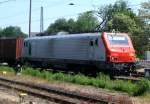Am 22.05.2014 kam E37 508 mit einem Containerzug aus Richtung Magdeburg nach Stendal und fuhr weiter in Richtung .