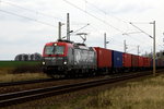 eu46-siemens-vectron-ms/487692/am-31032016-kam-die-eu46-502- Am 31.03.2016 kam die  EU46-502 ( 5370 014-0 ) von der PKP Cargo aus der Richtung Stendal nach Demker und fuhr weiter in Richtung Magdeburg  .