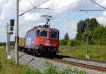 Am 11.07.2014 kam die 421 385-6 von der SBB Cargo aus der Richtung Wittenberge und fuhr nach Stendal .